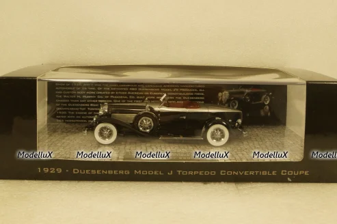 Duesenberg Model J Torpedo Convertible Coupe 1929, black, 437150431, Minichamps 1:43