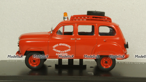 Renault Colorale Prairie 4x4 Break Ambulance service SDIS Red, Hachette 1:43