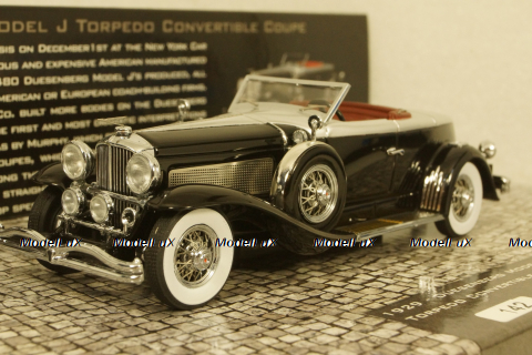 Duesenberg Model J Torpedo Convertible Coupe 1929, black, 437150431, Minichamps 1:43