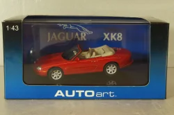 Jaguar XK8 Cabriolet (X100) 1996, red, 53502, Auto Art 1:43