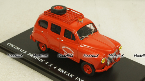 Renault Colorale Prairie 4x4 Break Ambulance service SDIS Red, Hachette 1:43