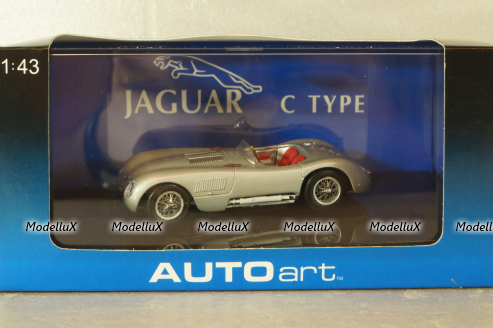 Jaguar C-type 1951, silver, 53502, Auto Art 1:43