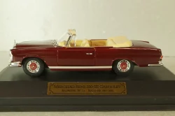 Mercedes-Benz 220 SE Cabriolet (W111) 1965, dark red, 4311, Faller 1:43