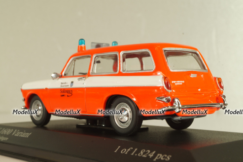 Volkswagen 1600 Variant Solingen, fire engine, 430055395, Minichamps 1:43