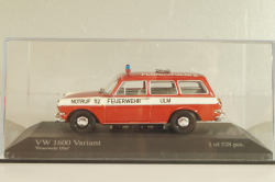 Volkswagen 1600 Variant ULM 1969, fire engine, 430055396, Minichamps 1:43