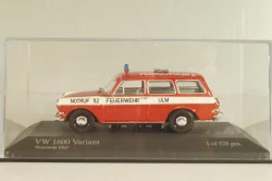 Volkswagen 1600 Variant ULM 1969, fire engine, 430055396, Minichamps 1:43