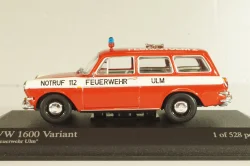 Volkswagen 1600 Variant ULM 1969, fire engine, 430055396, Minichamps 1:43