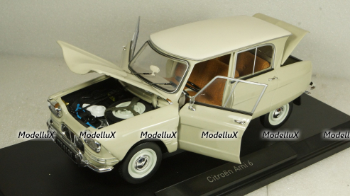 Citroen Ami 6 1965 white, 181529, Norev 1:18