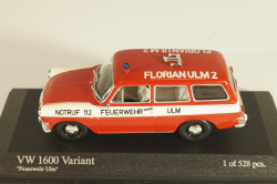 Volkswagen 1600 Variant ULM 1969, fire engine, 430055396, Minichamps 1:43