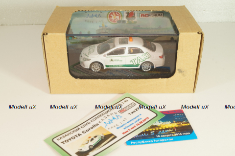 Toyota Corolla (E140) Taxi 2006  юбилейная модель Казанского клуба коллекционеров г. Казань 2015 1:43