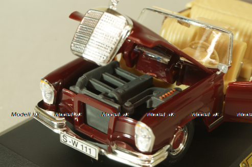 Mercedes-Benz 220 SE Cabriolet (W111) 1965, dark red, 4311, Faller 1:43