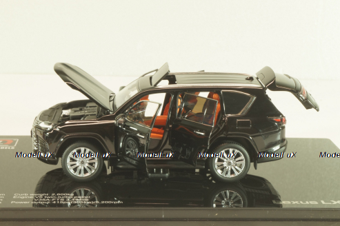 Lexus LX600 2022, black, LCD43013BL, LCD 1:43