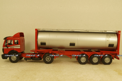 Mercedes 1844 S седельный тягач с контейнеровозом и циcтерной-контейнером, B66000159, NZG 1:43
