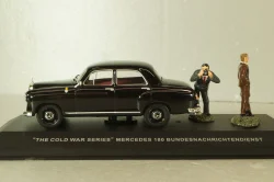 Mercedes-Benz 180 Ponton (W180), The Cold War Series with 2 figures, black, REP CWA 06, Replicars 1:43