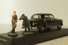 Mercedes-Benz 180 Ponton (W180), The Cold War Series with 2 figures, black, REP CWA 06, Replicars 1:43