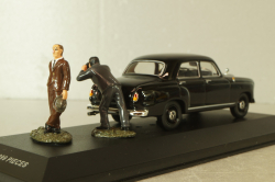 Mercedes-Benz 180 Ponton (W180), The Cold War Series with 2 figures, black, REP CWA 06, Replicars 1:43