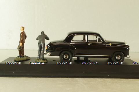 Mercedes-Benz 180 Ponton (W180), The Cold War Series with 2 figures, black, REP CWA 06, Replicars 1:43