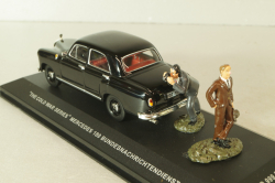 Mercedes-Benz 180 Ponton (W180), The Cold War Series with 2 figures, black, REP CWA 06, Replicars 1:43