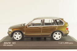 BMW X5 4.4i (E53) 1999 oliv metallic, 431028477, Minichamps 1:43