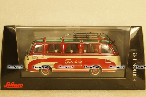 Setra S6 Autobus "Fischer" 1956, 450283700, Schuco 1:43