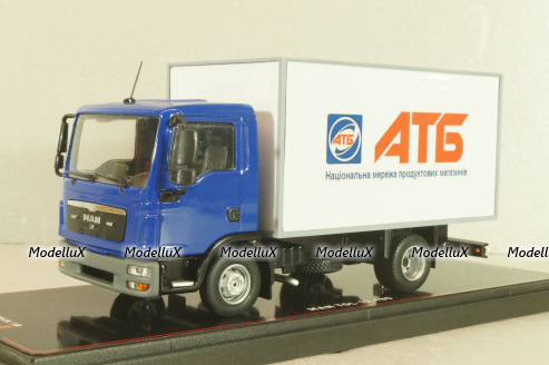MAN TGL 12.180 грузовой фургон "АТБ", синий/белый, TR4803, TruckTyr 1:43