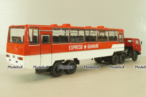 Камаз-53212 с п/прицепом Икарус, Куба, красный, TR4802, TruckTyr 1:43