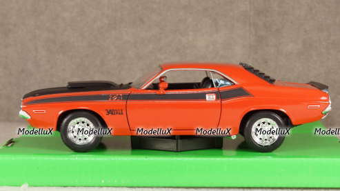 Dodge Challenger T/A dark orange/matt-black, 24029, Welly 1:24