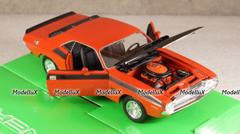 Dodge Challenger T/A dark orange/matt-black, 24029, Welly 1:24