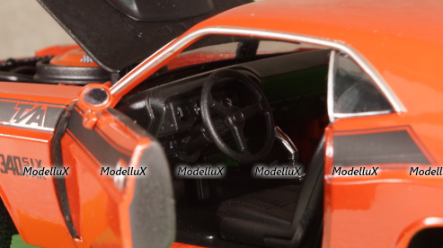 Dodge Challenger T/A dark orange/matt-black, 24029, Welly 1:24