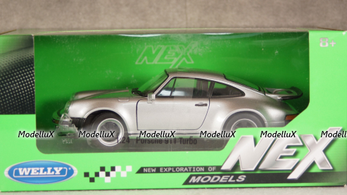 Porsche 911 Turbo 3.0 silver, 24043, Welly 1:24