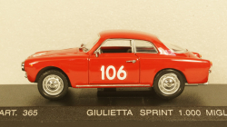 Alfa Romeo Giulietta Sprint Coupe Mille Miglia 1960 St.Nr. 106, Detail Cars 1:43