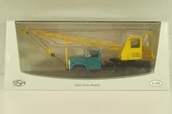 АК-75В автокран на шасси Зил-130 1964, зеленый/желтый, SSM1549, SSM 1:43