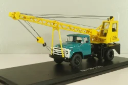 АК-75В автокран на шасси Зил-130 1964, зеленый/желтый, SSM1549, SSM 1:43