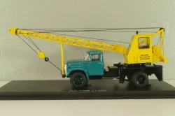 АК-75В автокран на шасси Зил-130 1964, зеленый/желтый, SSM1549, SSM 1:43