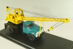 АК-75В автокран на шасси Зил-130 1964, зеленый/желтый, SSM1549, SSM 1:43