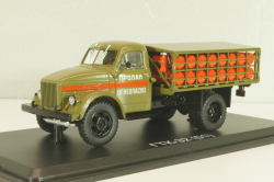 ГТК-32 а/м для перевозки газовых балонов на шасси Газ-51 1969, хаки, SSM1628, SSM 1:43
