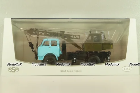 К-67 Автокран на шасси Маз-500 1965, голубой/хаки, SSM1610, SSM 1:43