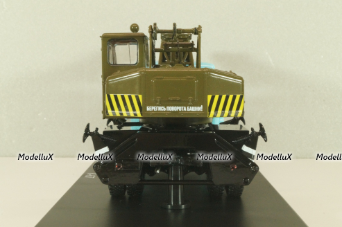 К-67 Автокран на шасси Маз-500 1965, голубой/хаки, SSM1610, SSM 1:43