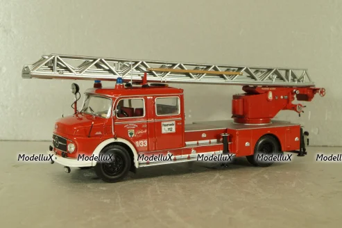 Mercedes-Benz 1113 Aerial ladder , fire brigade 1966, red, Minichamps 1:43