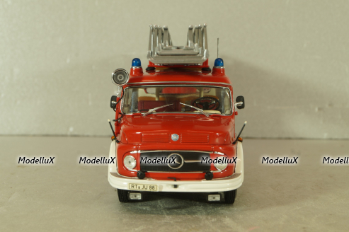 Mercedes-Benz 1113 Aerial ladder , fire brigade 1966, red, Minichamps 1:43