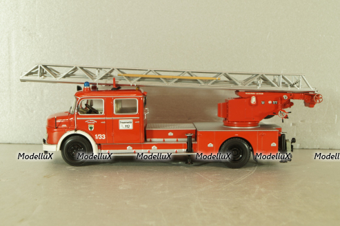 Mercedes-Benz 1113 Aerial ladder , fire brigade 1966, red, Minichamps 1:43
