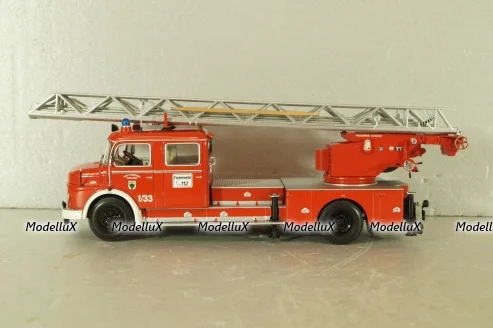 Mercedes-Benz 1113 Aerial ladder , fire brigade 1966, red, Minichamps 1:43