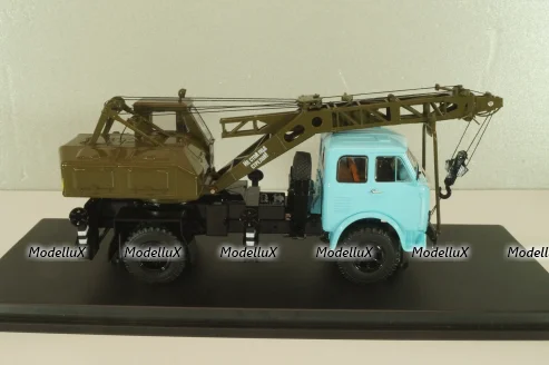 К-67 Автокран на шасси Маз-500 1965, голубой/хаки, SSM1610, SSM 1:43