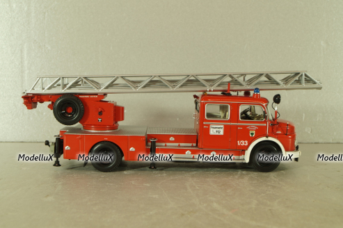 Mercedes-Benz 1113 Aerial ladder , fire brigade 1966, red, Minichamps 1:43
