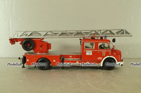 Mercedes-Benz 1113 Aerial ladder , fire brigade 1966, red, Minichamps 1:43