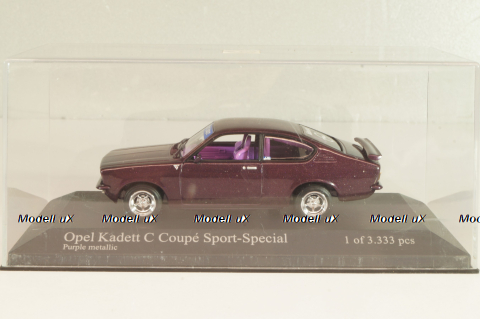 Opel Kadett (C) Coupe Sport-Special 1974, purple, 430045625, Minichamps 1:43