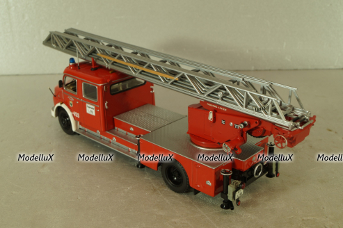 Mercedes-Benz 1113 Aerial ladder , fire brigade 1966, red, Minichamps 1:43
