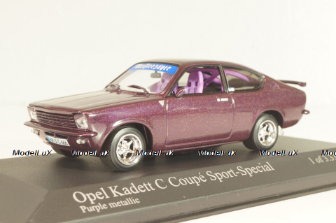 Opel Kadett (C) Coupe Sport-Special 1974, purple, 430045625, Minichamps 1:43