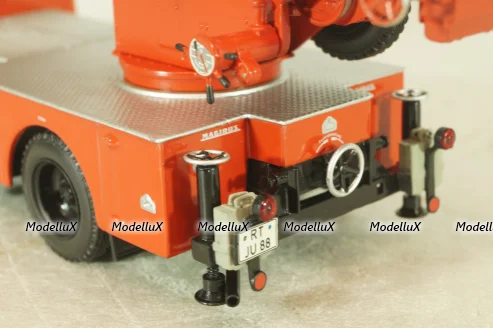 Mercedes-Benz 1113 Aerial ladder , fire brigade 1966, red, Minichamps 1:43