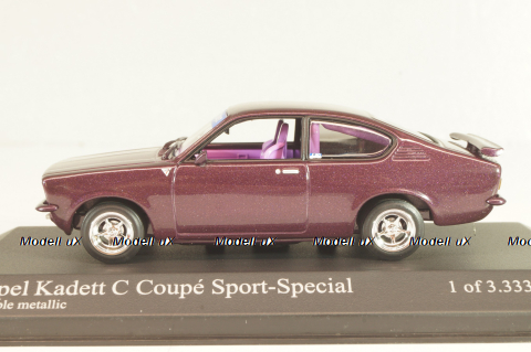 Opel Kadett (C) Coupe Sport-Special 1974, purple, 430045625, Minichamps 1:43